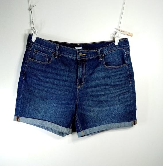 Old Navy Cuffed Blue Jean Shorts Sz 16 - Picture 7 of 11